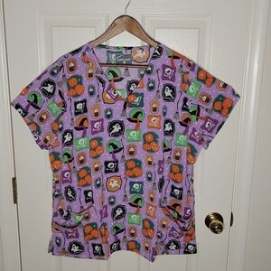 BUTTER SOFT Halloween Themed Women's Scrub Top